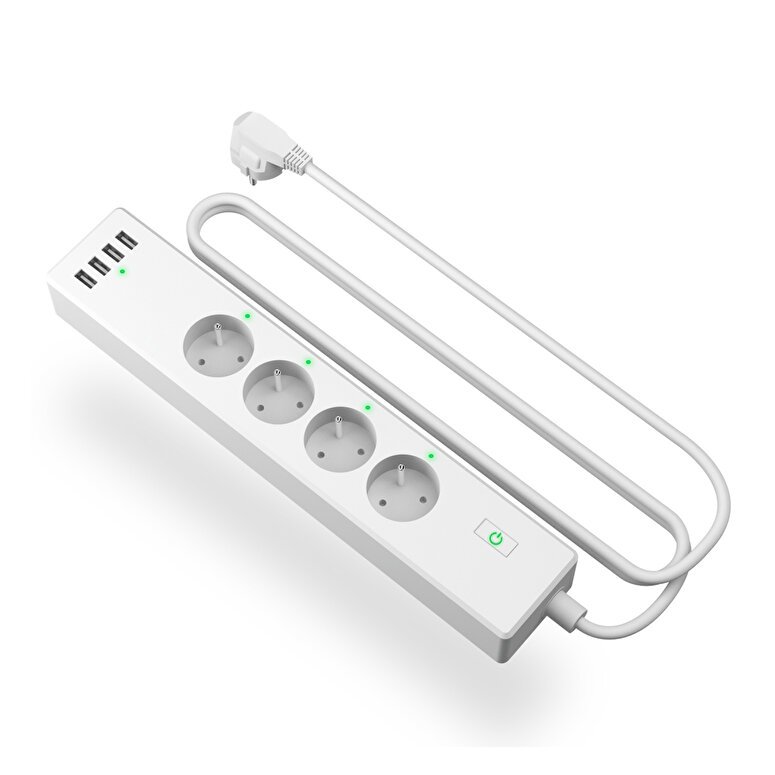 Meross Akıllı Çoklu Priz 4 Güç 4 USB 6973696564467