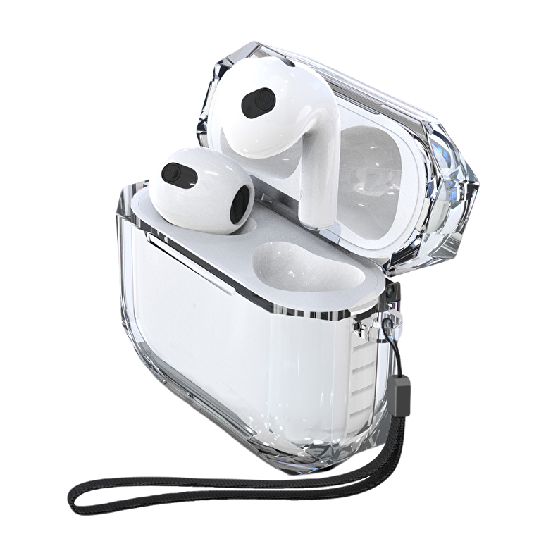 Piili Airpods 1 / 2. Nesil Fit Strap Kılıf - Siyah 6944629151139