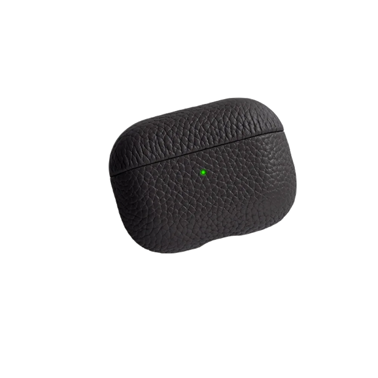 Piili Airpods Pro 2 Deri Kılıf - Siyah 6944629158732