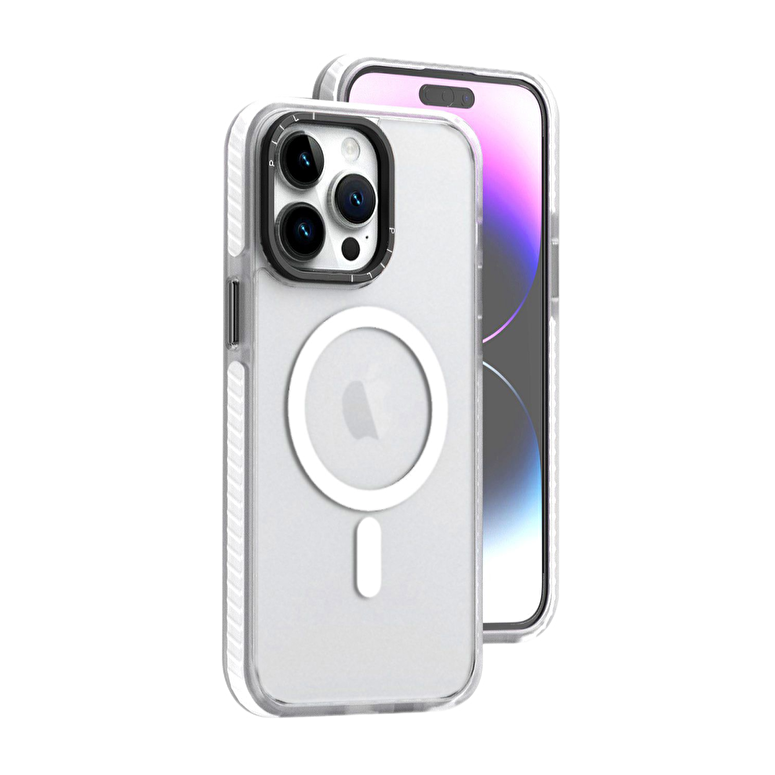 Piili iPhone 15 Pro İkon Magsafe Kılıf - Siyah 6944629161558