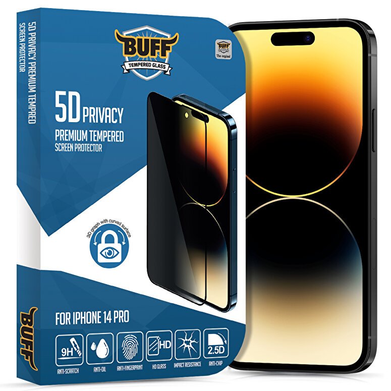 Buff iPhone 14 Pro Privacy Ekran Koruyucu 8683548212252