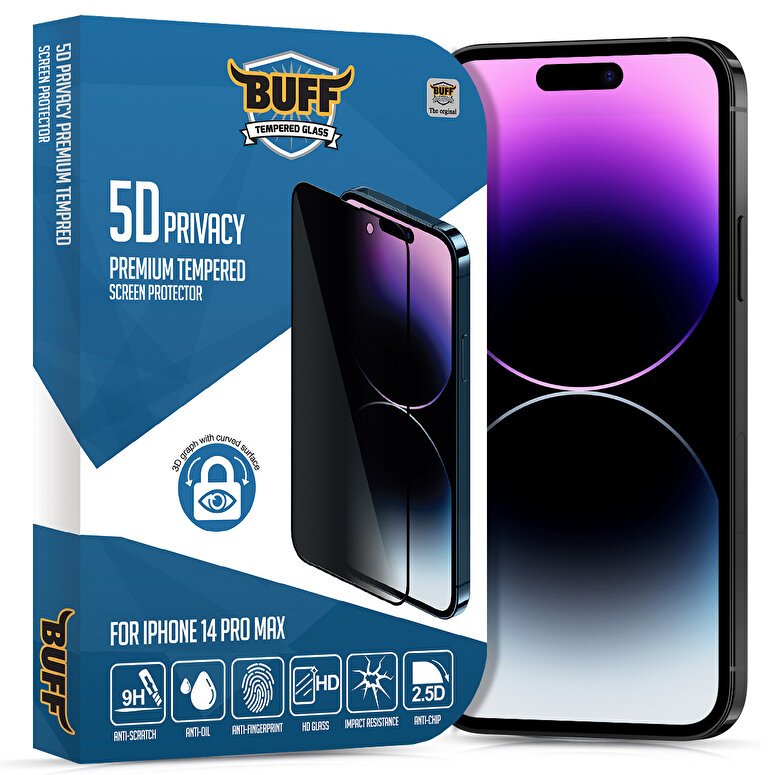 Buff iPhone 14 Pro Max Privacy Ekran Koruyucu 8683548212269