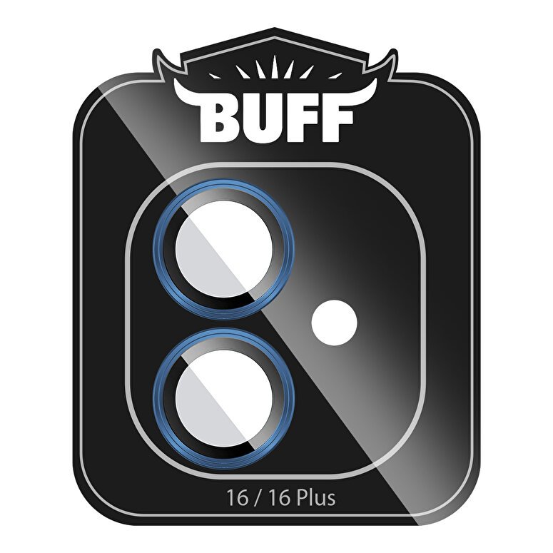 Buff iPhone 16/Plus Metal Lens Koruyucu-Mavi 8684387702942