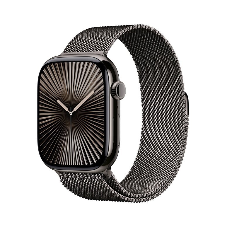 Apple Watch Series 10 GPS + Cellular 46mm Arduvaz Titanyum Kasa  Arduvaz Milano Loop - S/M  MC7R4TU/A