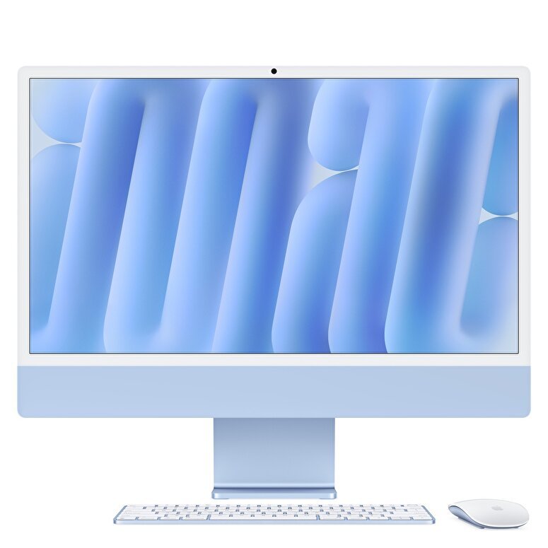 Apple iMac 24inc Retina 4.5K, M4 10-core CPU, 10-core GPU, 16GB Bellek, 512GB SSD, Mavi  MWV33TU/A