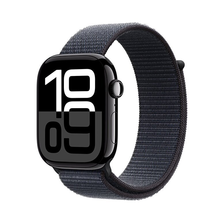 Apple Watch Series 10 GPS 42mm Simsiyah Alüminyum Kasa  Mürekkep Moru Spor Loop  MWWG3TU/A