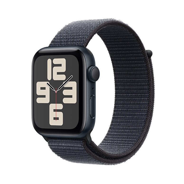 Apple Watch SE GPS 44mm Gece Yarısı Alüminyum Kasa  Mürekkep Moru Spor Loop  MXEP3TU/A